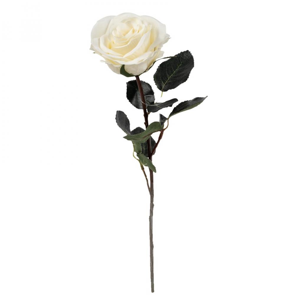 Rose gefuellt Madame 1Bl,9Lb L37cm cremeweiss 1333-01